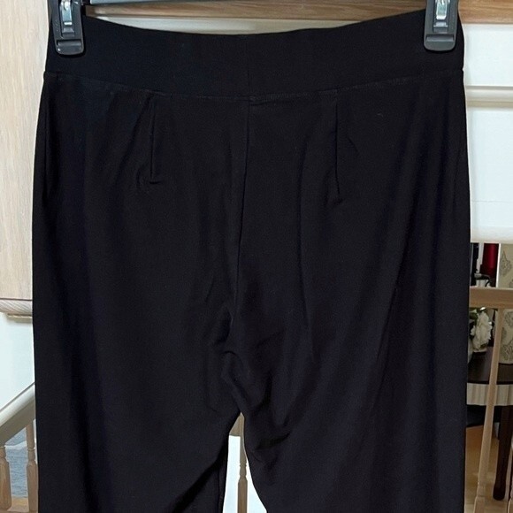 Eileen Fisher System Washable Stretch Crepe Slim Straight Pant in Black PS - Picture 10 of 11